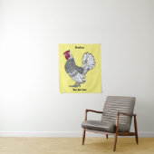 Tenture Illustration de poulet Sebright (En situation)