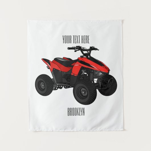 Tenture Illustration de Quad bike atv (Devant)