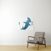 Tenture Illustration de requin marteau (En situation (horizontale))