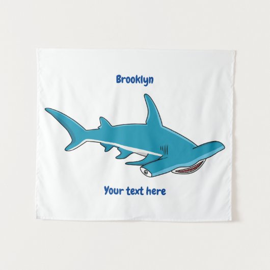 Tenture Illustration de requin marteau (Devant (Horizontal))