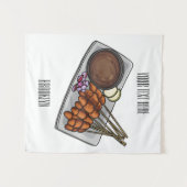 Tenture Illustration de Satay (Devant (Horizontal))