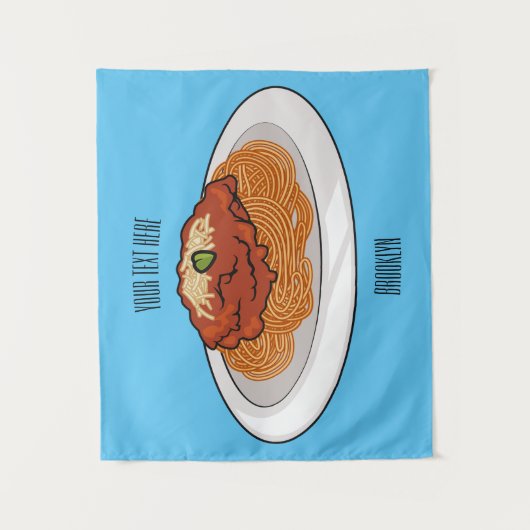 Tenture Illustration de Spaghetti (Devant)
