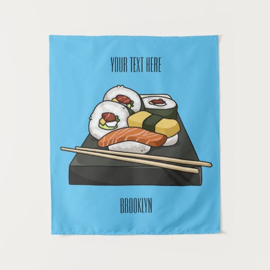 Tenture Illustration de sushi (Devant)