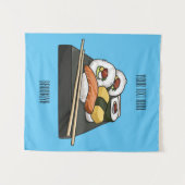 Tenture Illustration de sushi (Devant (Horizontal))