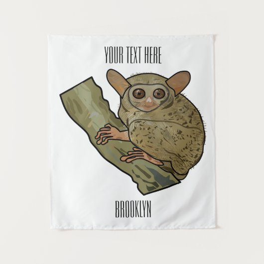 Tenture Illustration de Tarsier (Devant)