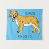 Tenture Illustration de tigre à dents de sabre (Devant (Horizontal))