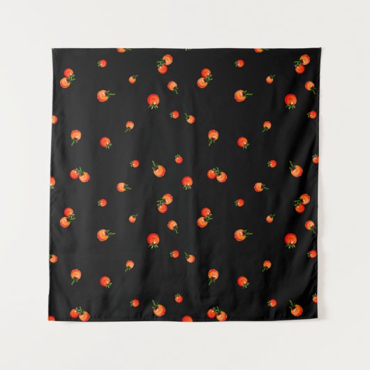 Tenture Illustration de tomates cerises. Aquarelle transpa (Devant (Horizontal))