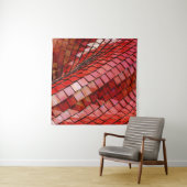 Tenture Illustration de tuiles rouges (En situation)