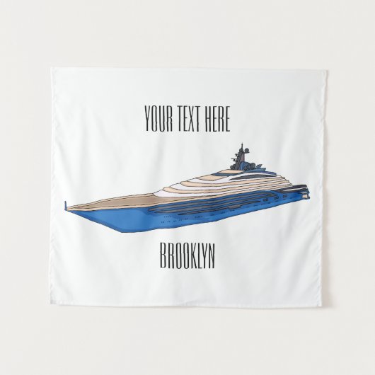Tenture Illustration de yacht (Devant (Horizontal))