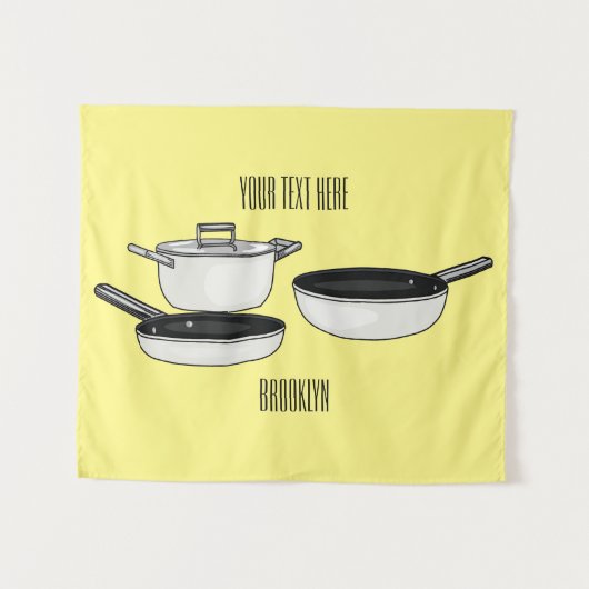 Tenture Illustration des jeux de cuisine (Devant (Horizontal))