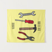 Tenture Illustration des outils de menuiserie (Devant (Horizontal))