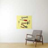 Tenture Illustration des outils de menuiserie (En situation (horizontale))