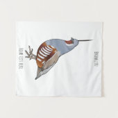 Tenture Illustration d'oiseau de caille de montagne (Devant (Horizontal))
