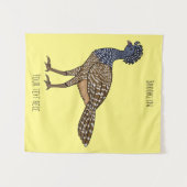 Tenture Illustration d'oiseau de curassow (Devant (Horizontal))