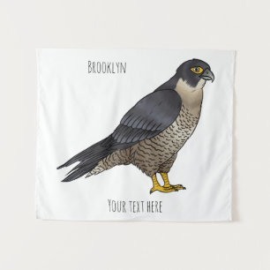 Tenture Illustration d'oiseau de faucon pèlerin