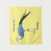 Tenture Illustration d'oiseau de grue bleue (Devant)