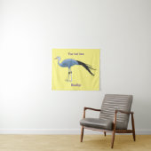 Tenture Illustration d'oiseau de grue bleue (En situation (horizontale))