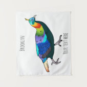 Tenture Illustration d'oiseau monal himalayen (Devant)