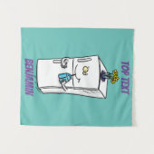 Tenture Illustration drôle de réfrigérateur (Devant (Horizontal))