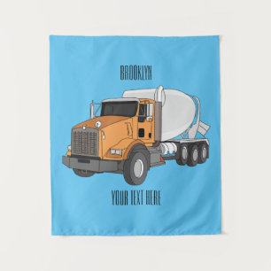 Tenture Illustration du camion de mélange de béton