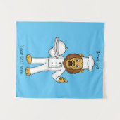 Tenture Illustration du chef mignon lion (Devant (Horizontal))