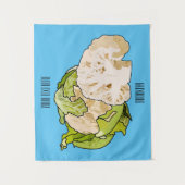 Tenture Illustration du chou-fleur (Devant)