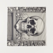 Tenture Illustration du crâne (Devant (Horizontal))