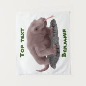 Tenture Illustration du dragon de Komodo (Devant)