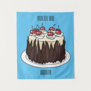 Tenture Illustration du gâteau de la Forêt-Noire