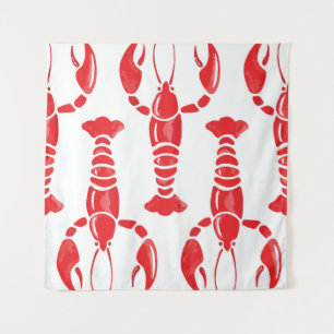 Tenture Illustration du homard : Aquarelle incolore