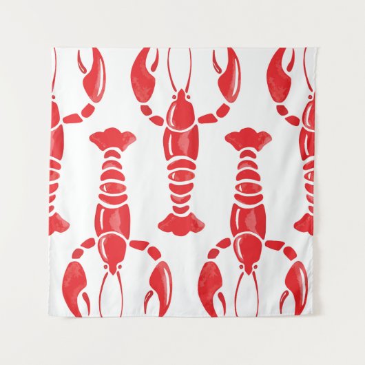 Tenture Illustration du homard : Aquarelle incolore (Devant)