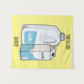 Tenture Illustration du lait (Devant (Horizontal))
