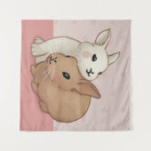 Tenture Illustration du lapin mignon (Devant (Horizontal))