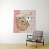 Tenture Illustration du lapin mignon (En situation (horizontale))