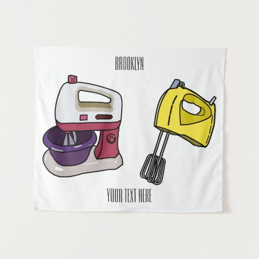 Tenture Illustration du mixer (Devant (Horizontal))