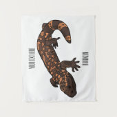 Tenture Illustration du monstre Gila (Devant)