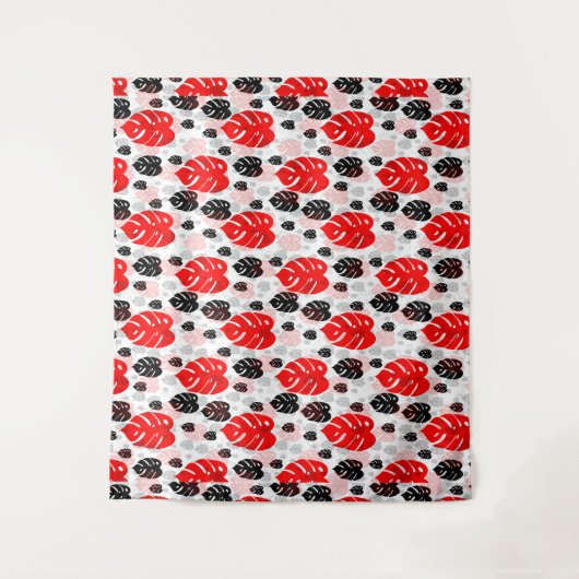 Tenture Illustration du Motif de forme Abstrait de feuille (Devant)