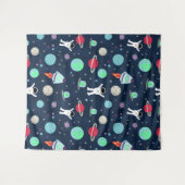 Tenture Illustration du Motif spatial (Devant (Horizontal))