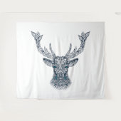 Tenture Illustration du portrait de cerfs tribaux (Devant (Horizontal))