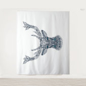 Tenture Illustration du portrait de cerfs tribaux (Devant)