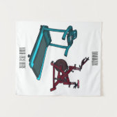 Tenture Illustration du tapis roulant et de la bande dessi (Devant (Horizontal))