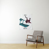 Tenture Illustration du tapis roulant et de la bande dessi (En situation)