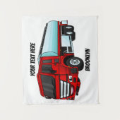 Tenture Illustration du transport de carburant par camion- (Devant)