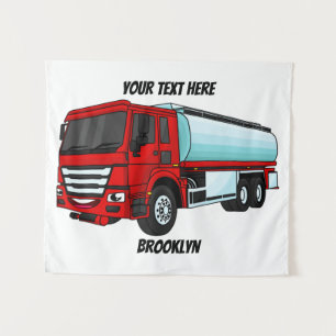 Tenture Illustration du transport de carburant par camion-