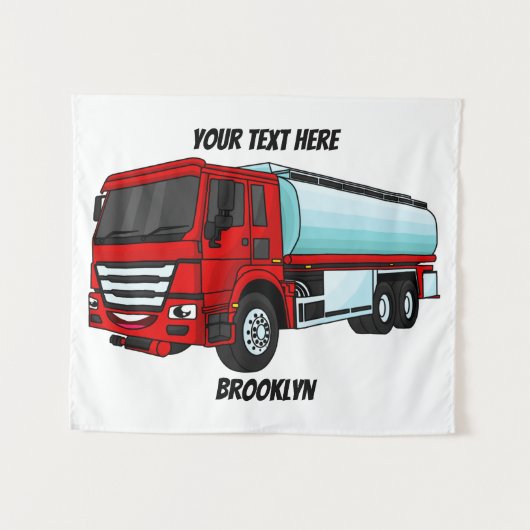 Tenture Illustration du transport de carburant par camion- (Devant (Horizontal))