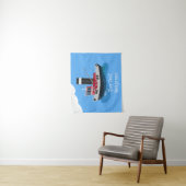 Tenture Illustration d'un bateau à chalutier mignon (En situation)