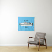 Tenture Illustration d'un bateau à moteur (En situation (horizontale))