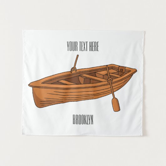 Tenture Illustration d'un bateau à roues (Devant (Horizontal))