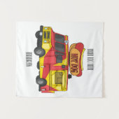 Tenture Illustration d'un camion de nourriture pour chien (Devant (Horizontal))