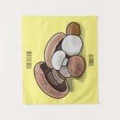 Tenture Illustration d'un champignon (Devant)
